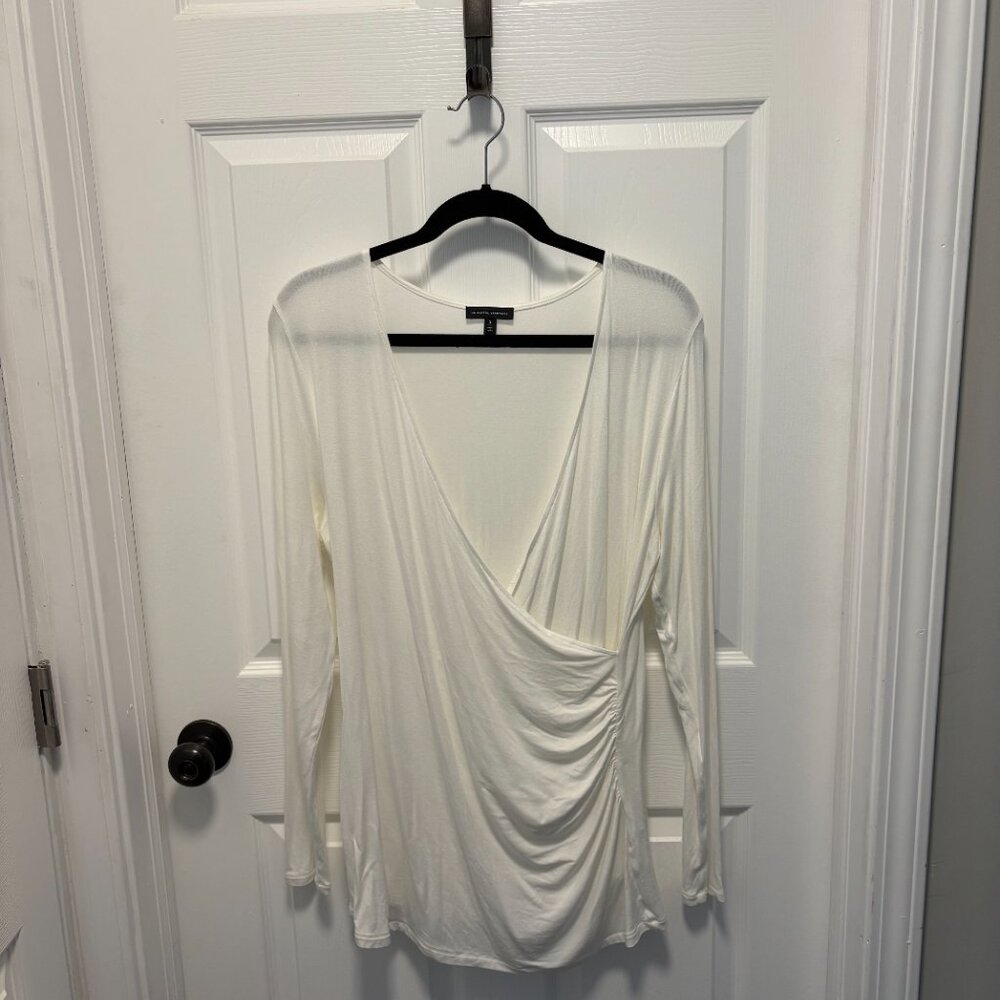 Universal Standard Liquid Jersey Two-Way Long Sleeve Cross Top US 14-16